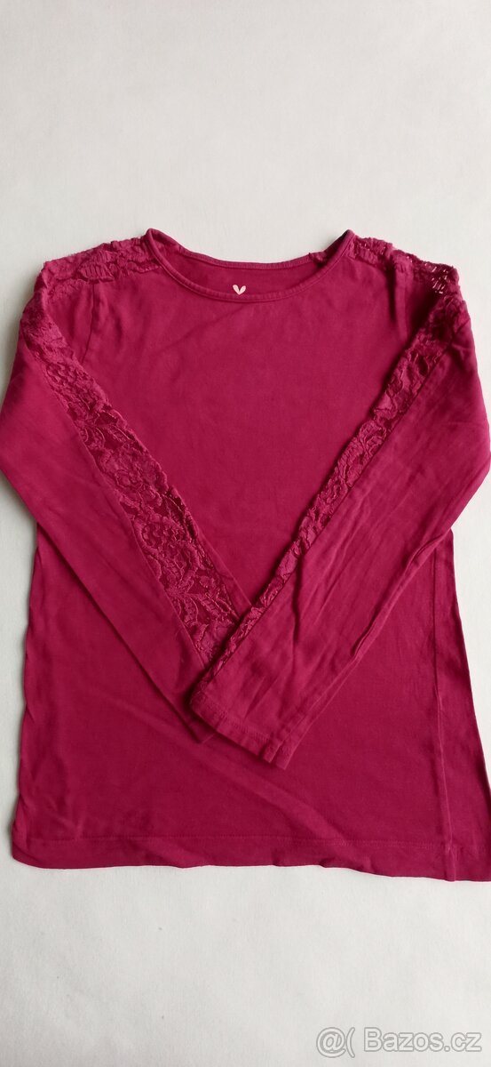 Dvě trička s dl.rukávem, vel. 134 - 2