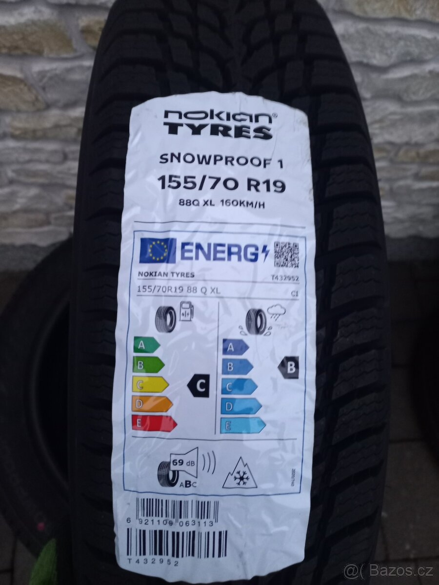 BMW i3 nová sada zimních pneu 155 70 19 DOT 25 - 2