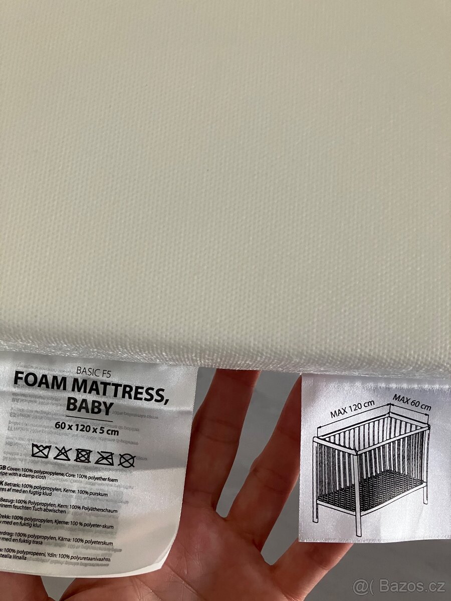 Matrace do postýlky 120x60 pěnová Jysk basic top stav - 2