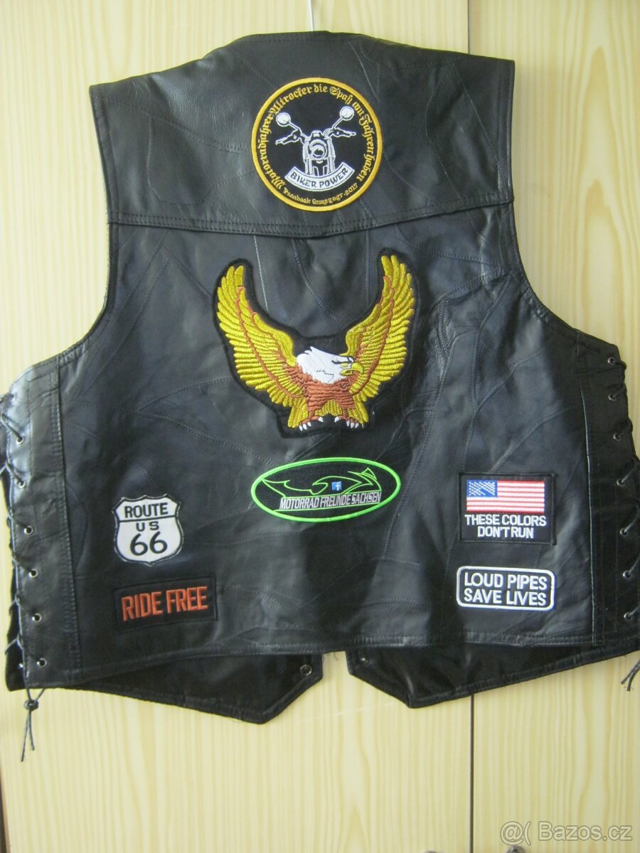 Motorkářská kožená vesta DIAMOND Plate Buffalo,vel. XXL - 2
