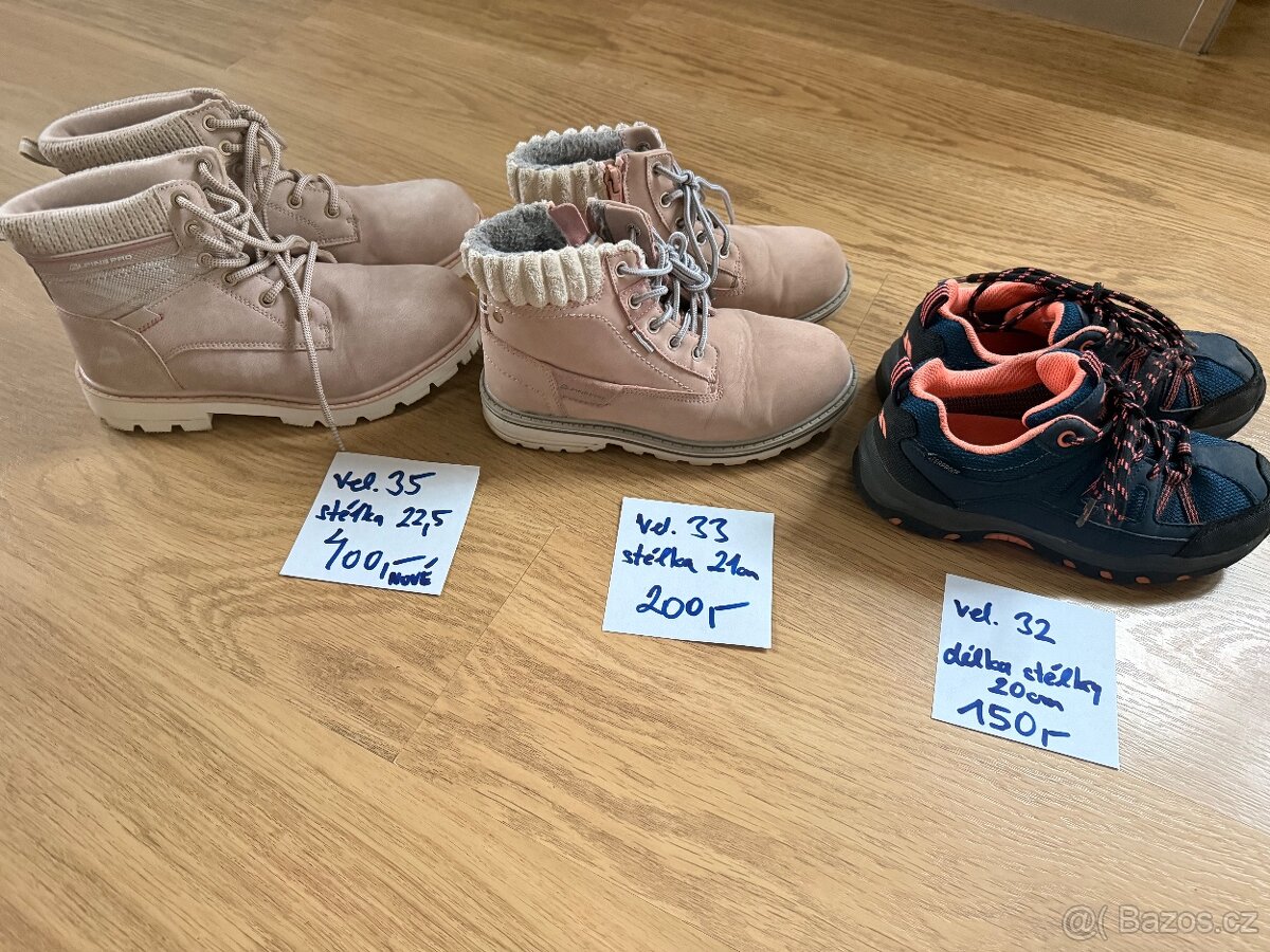 Divci botky ruzne velikost 32-39 - 2