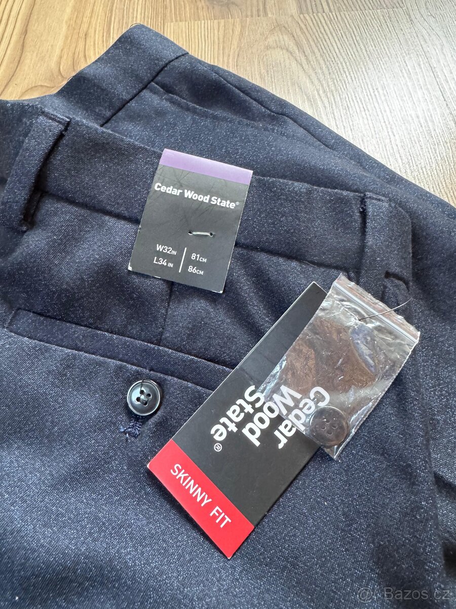 NOVÉ LUXUSNÍ PÁNSKÉ KALHOTY zn. Cedar Wood State W32 L34 - 2