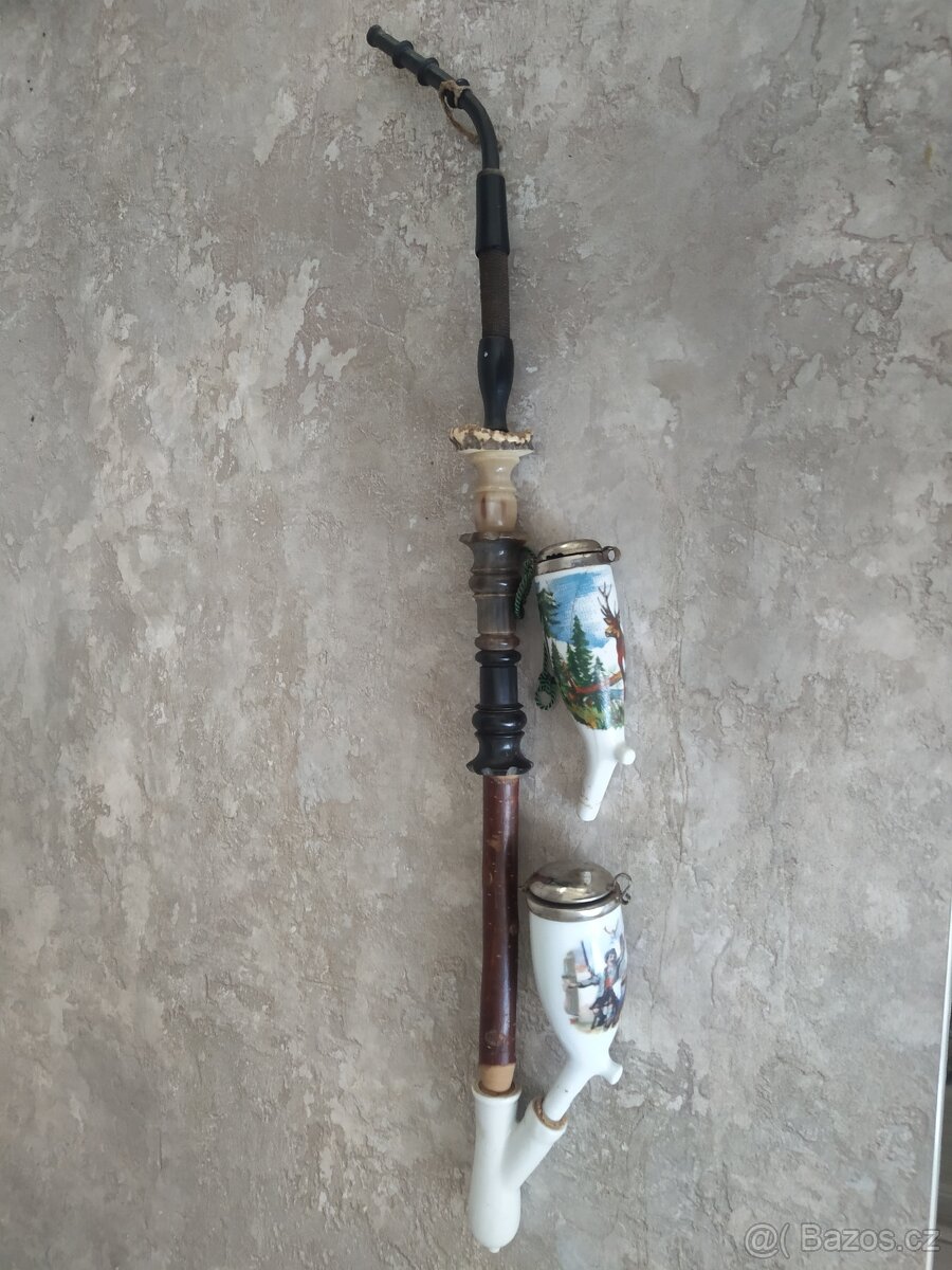 Staré porcelánové fajfky 54cm a 31cm - 2