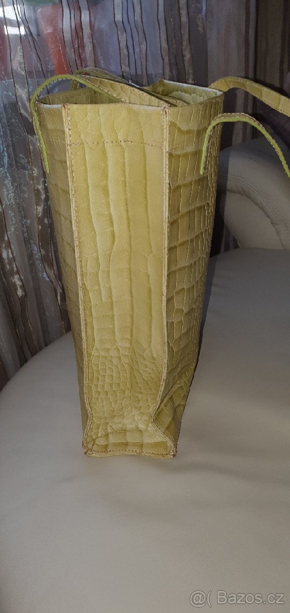 Pistáciová kožená taška - 2