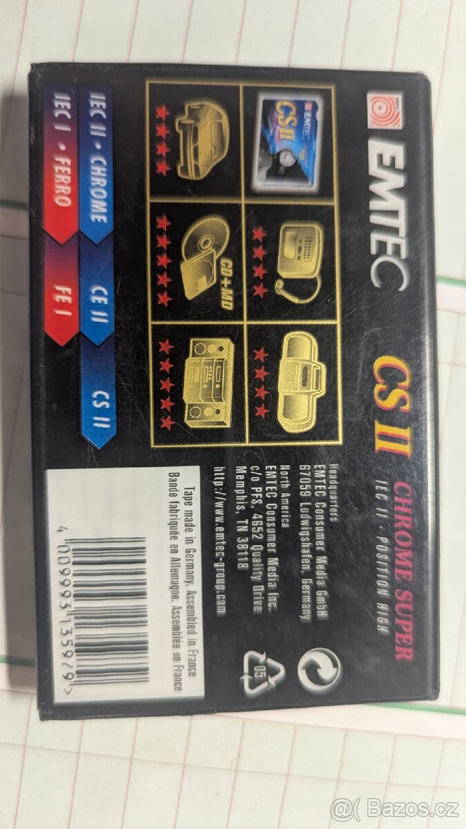 Audio kazeta 90min EMTEC - 2