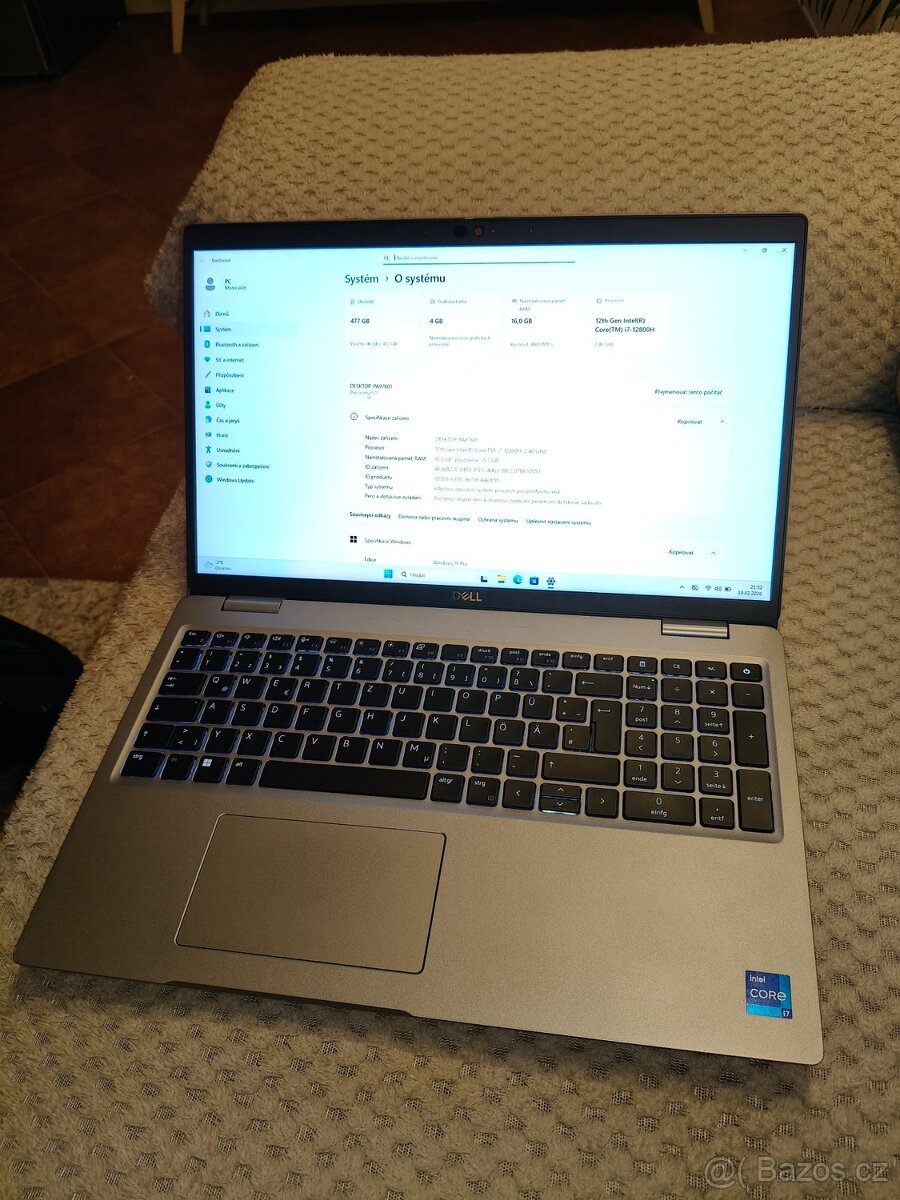 Dell Precision 3571 12800h, 16GB DDR5, 512GBssd - 2