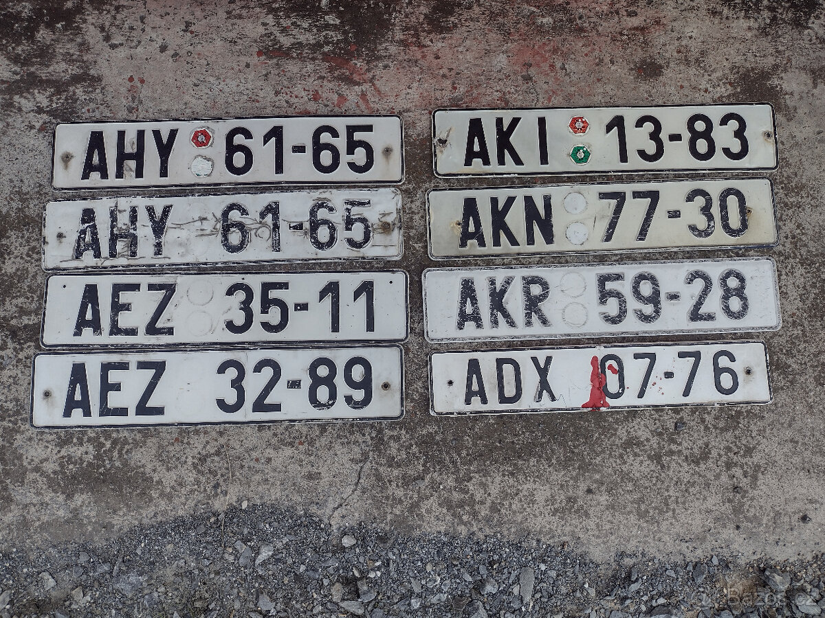 SPZ OKRESNÍ, DOBOVÉ - 2