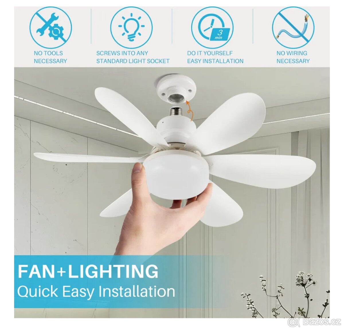 Stropní ventilátor s osvětlením - 2