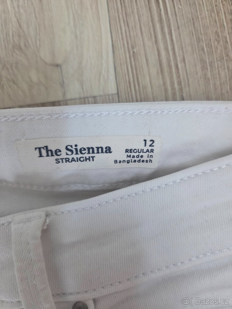 Bílé elastic. džíny Marks Spencer UK 12/M/L - 2