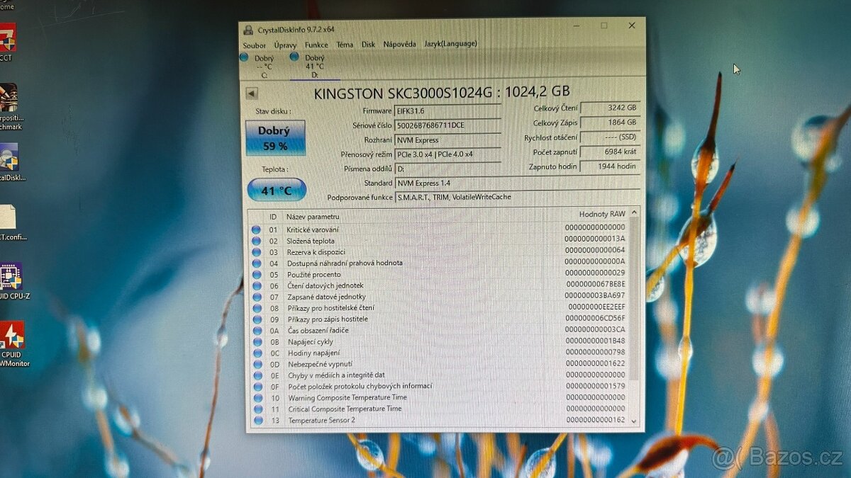 M.2 PCIe 4.0 NVMe SSD Kingston SKC3000S/1024G 1TB - 2