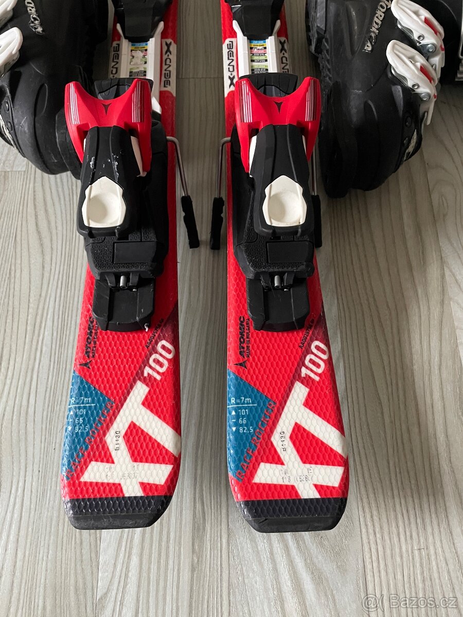 Kvalitní dětské lyže Atomic Redster XT 100 cm +lyžáky 32-33 - 2