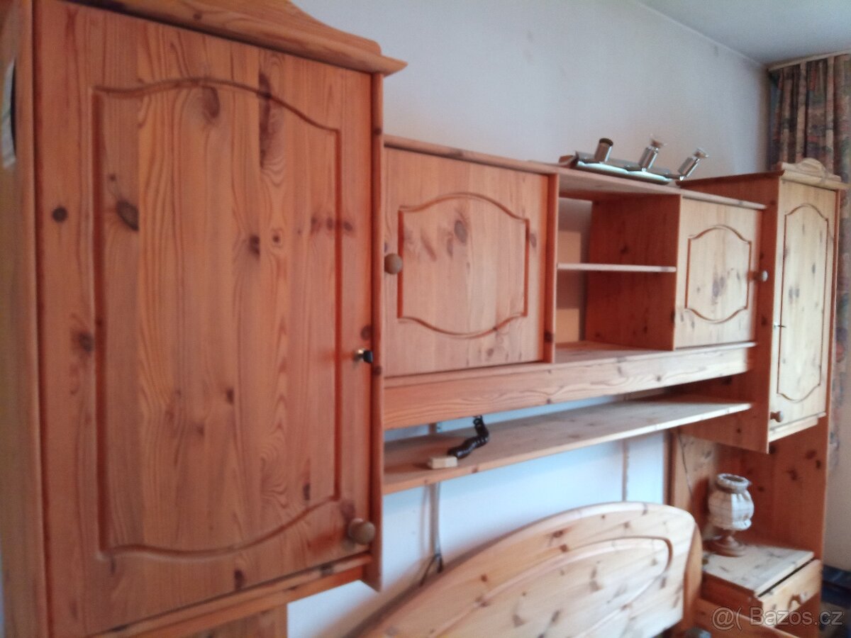 Postel 140x200 cm - borovice - 2