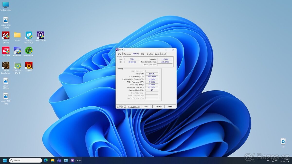 16GB (2x8G) SK Hynix 2666Mhz - 2