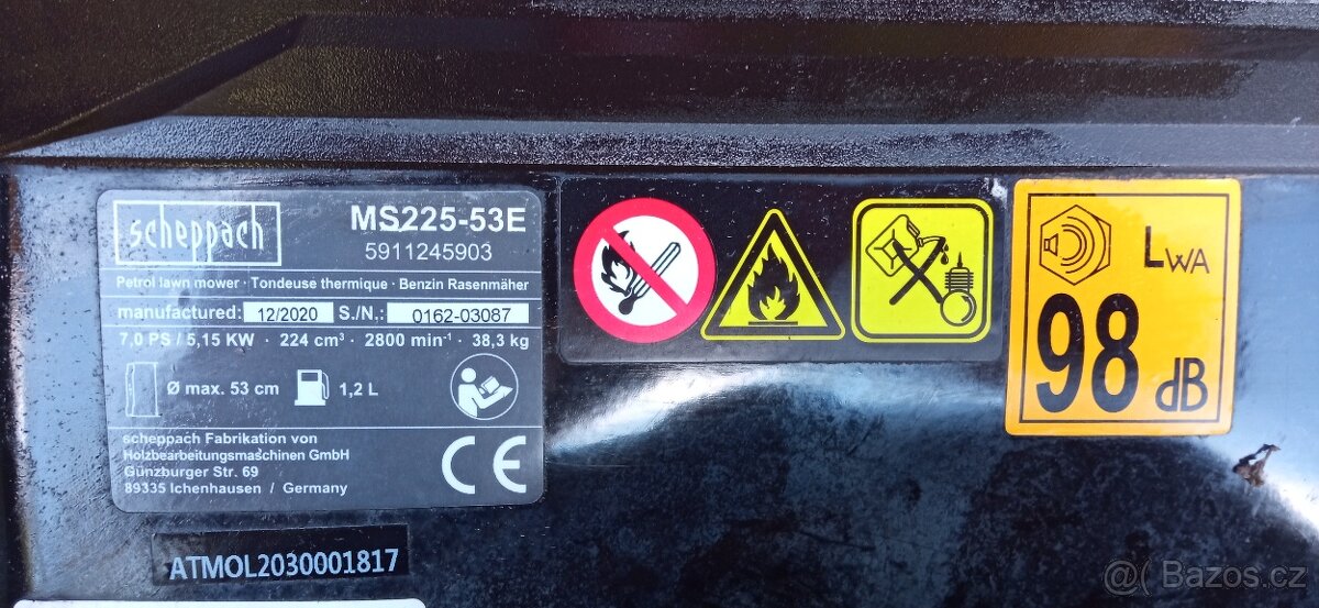 Benzinova sekacka 5kW - 2