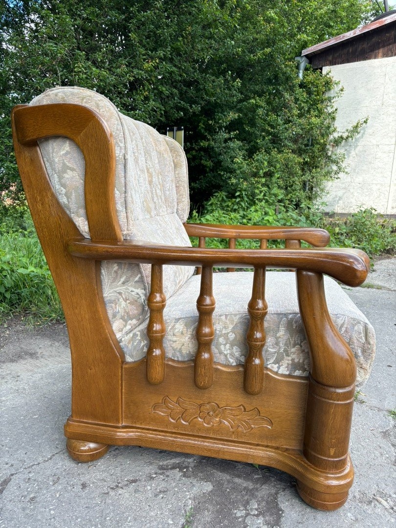 Rustikální masivní křeslo - 2