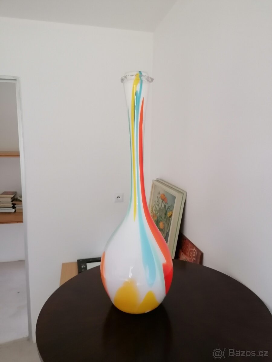Skleněná váza, výška 76 cm.. - 2