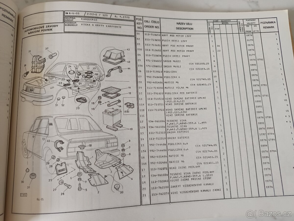 ŠKODA 105, 120 katalog ND - 2
