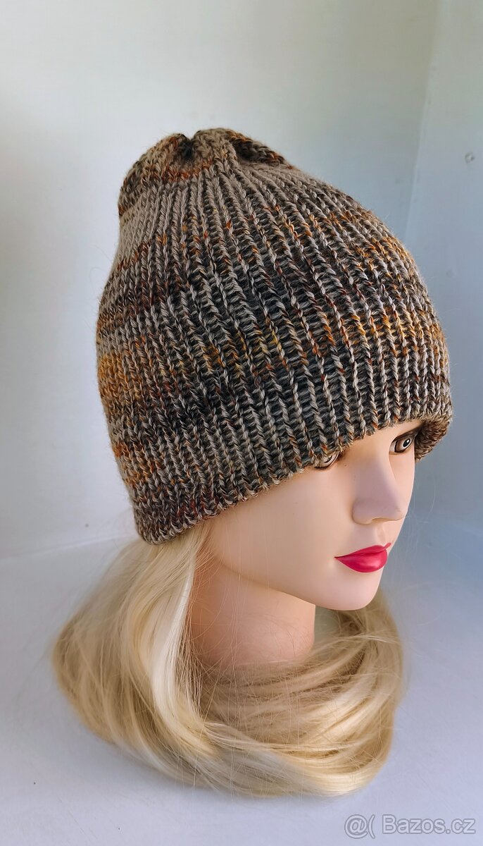 Čepice zimní - Unisex, velikost Uni, Ruční výroba - 2