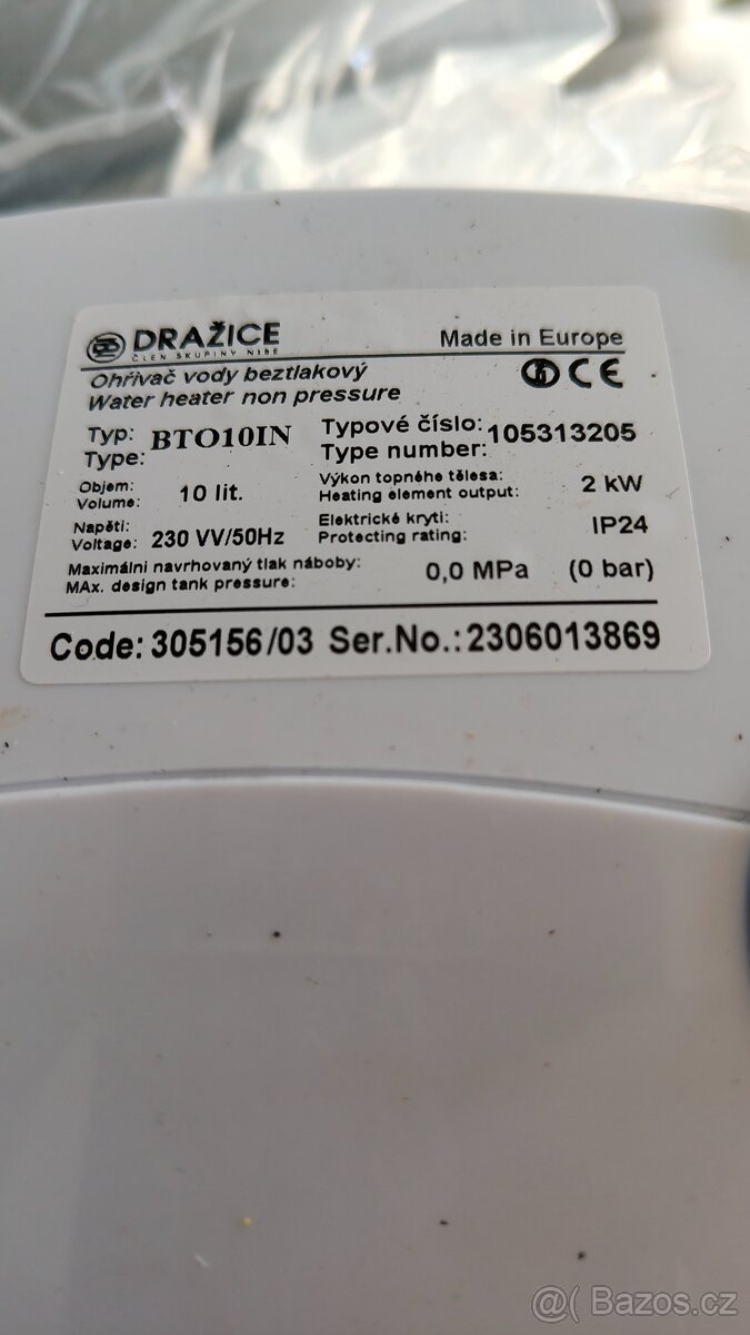 Bojler Dražice BTO10in - 2