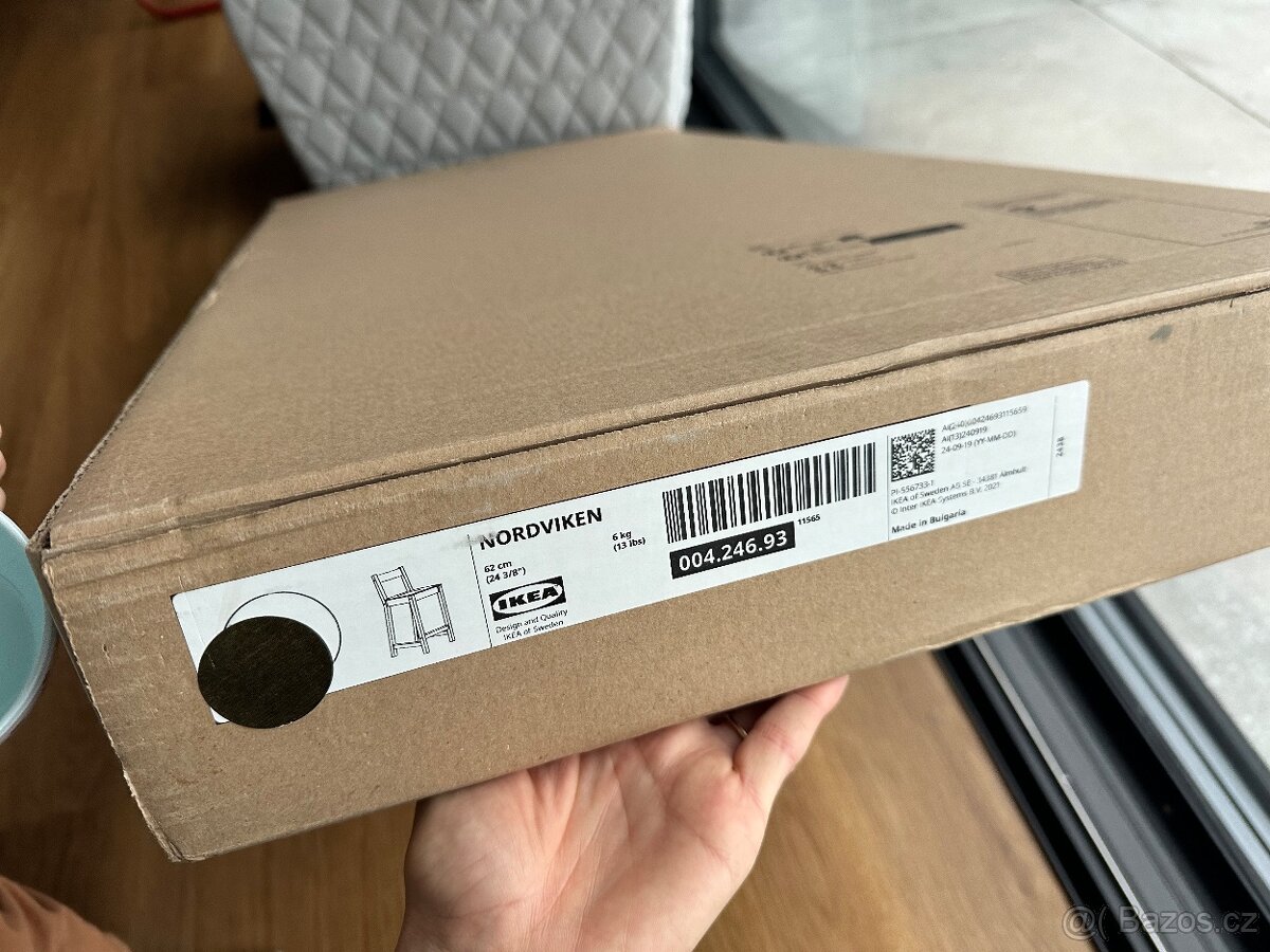 Ikea Nordviken barová židle / stolička 62cm černá - 2