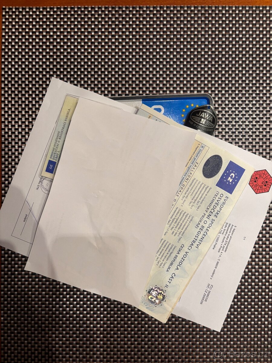 Jawa Pionyr 05 TP doklady - 2