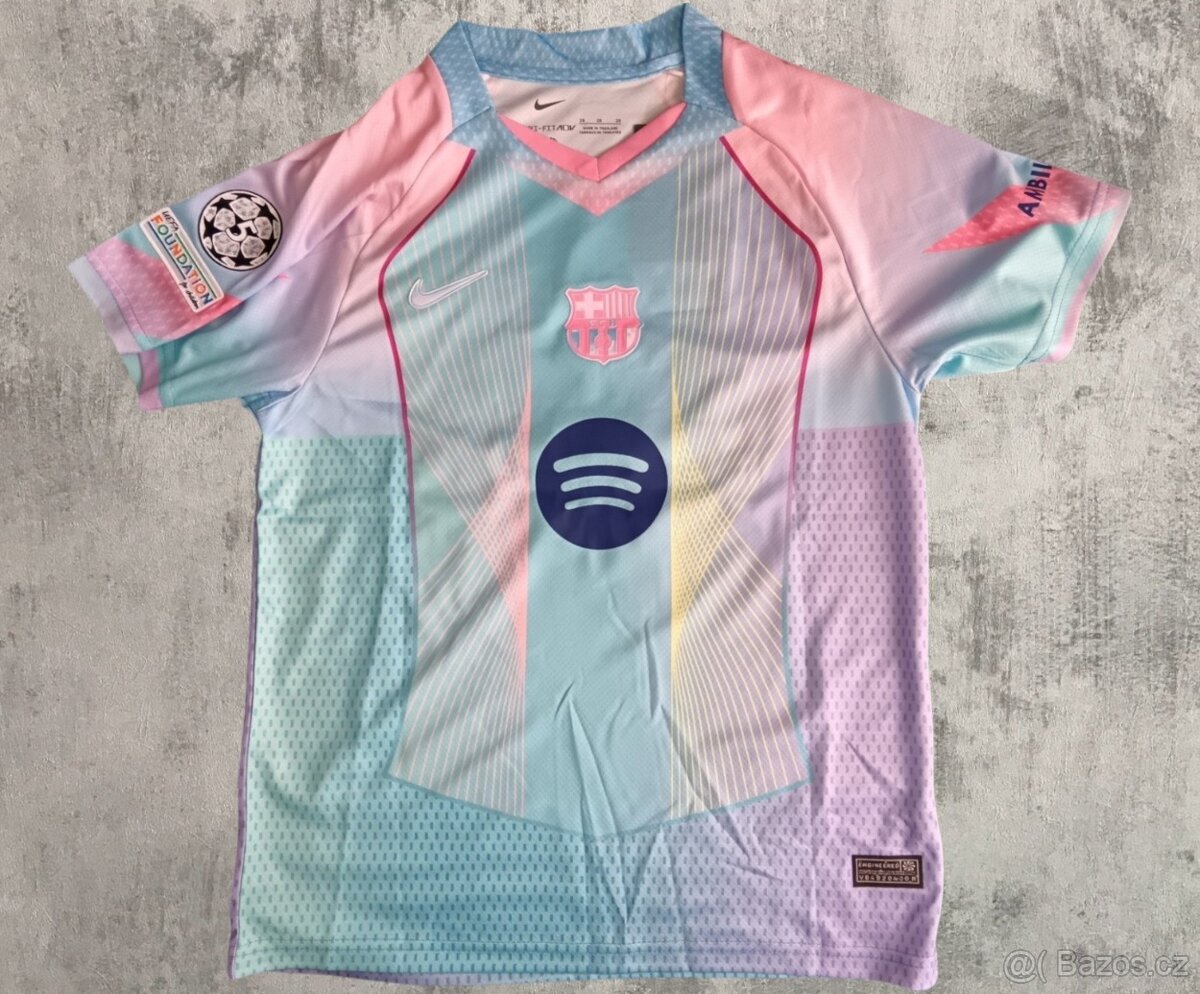dětský dres Lamine Yamal FC Barcelona fialovorůžová edice - - 2