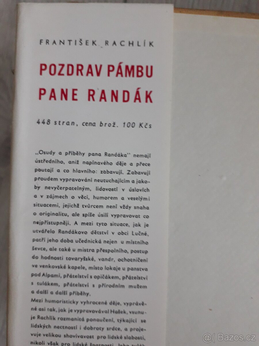 Kniha POZDRAV PÁMBU PANE RANDÁK František Rachlík - 2