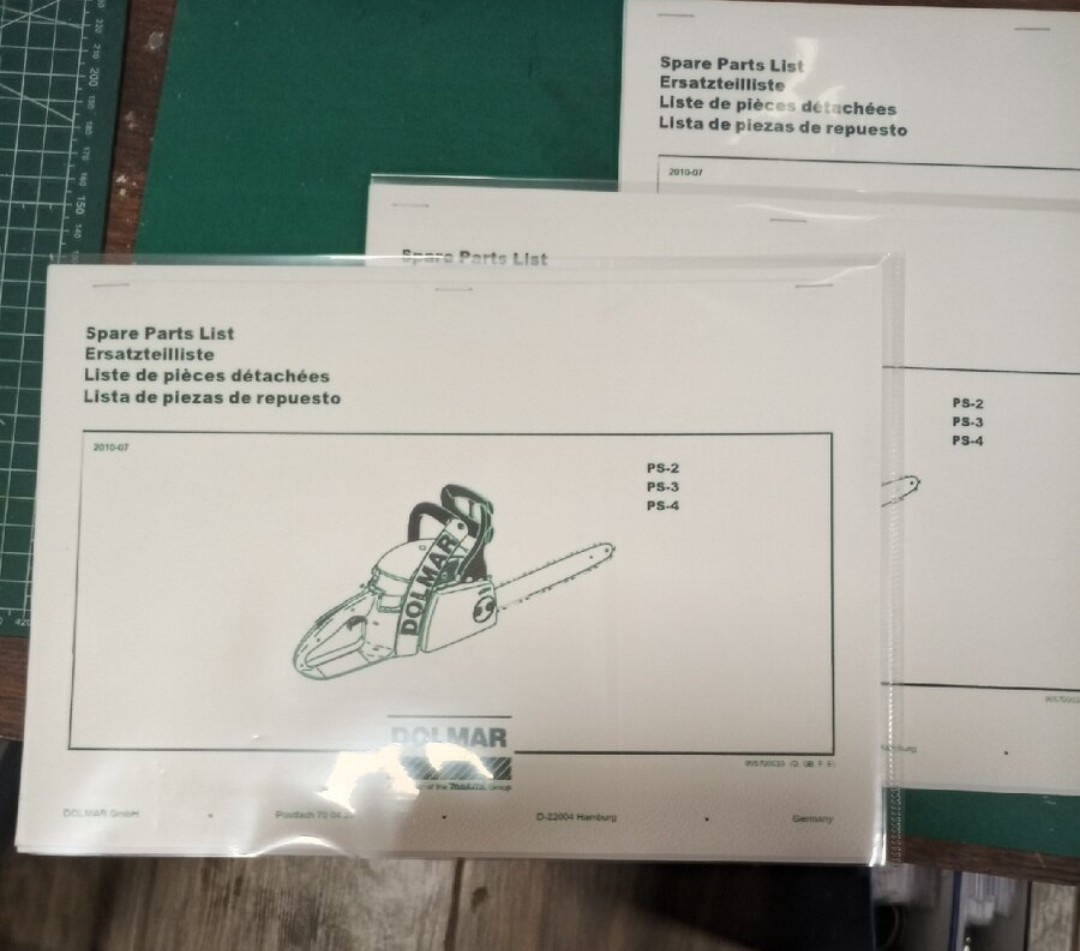 Dolmar-katalog náhradních dílů. 2 varianty. - 2