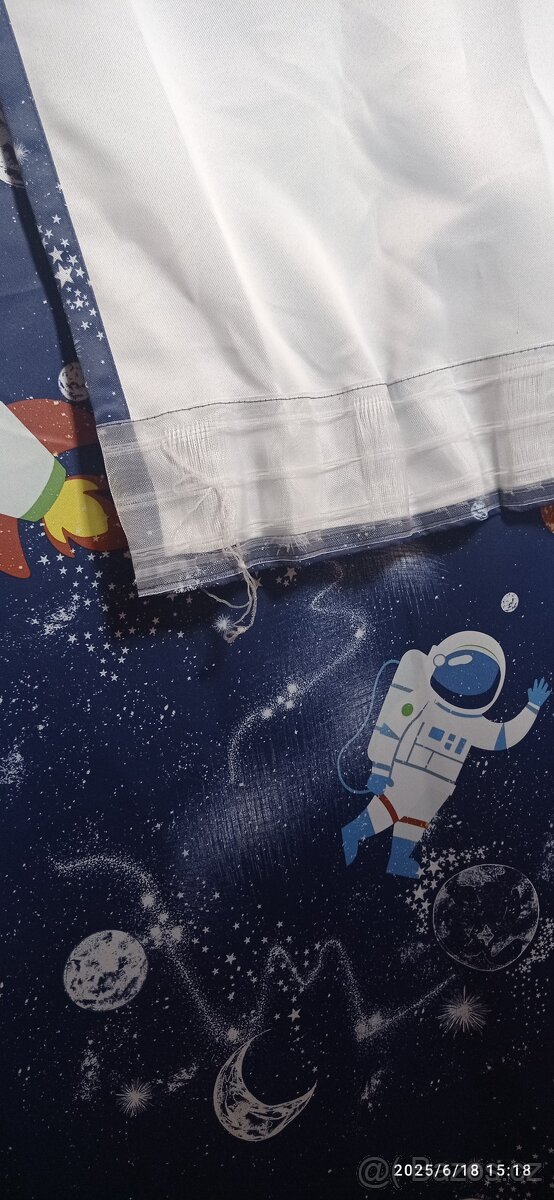 Dětský závěs - motiv vesmír - 2