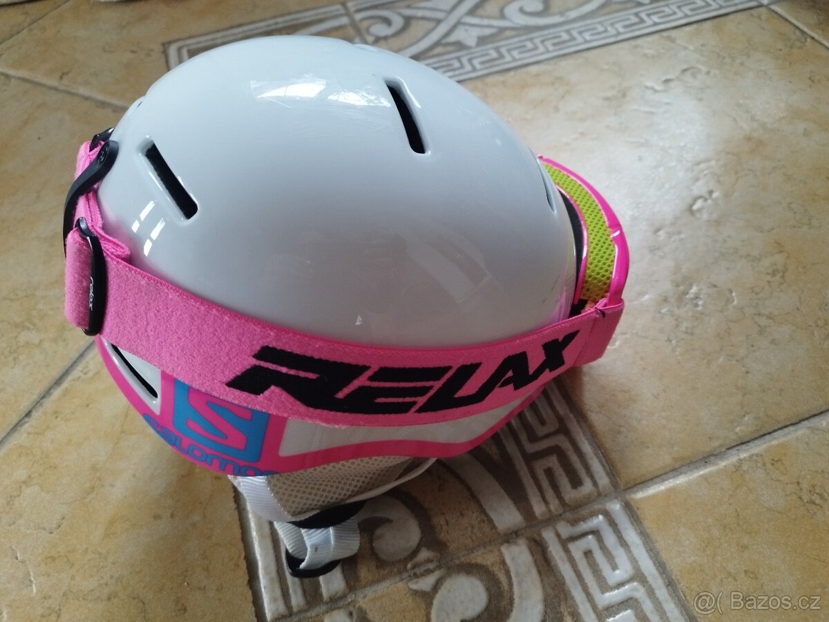 Dívčí helma zn. Salomon + brýle - 2