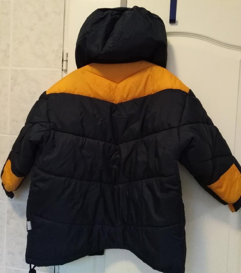 zimní bunda vel.128 (modrožlutá) - 2