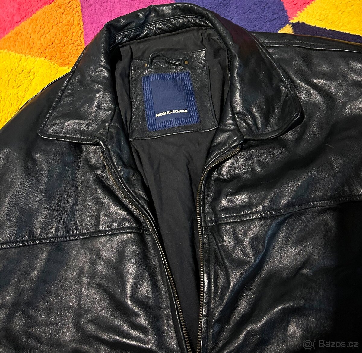 Nicolas Scholz kožená stylová pánská bunda 100% leatherXL - 2