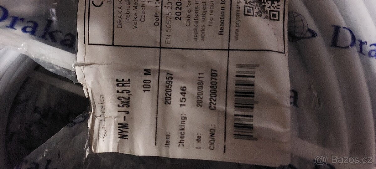 Měděný kabel 5x1,5 - 2