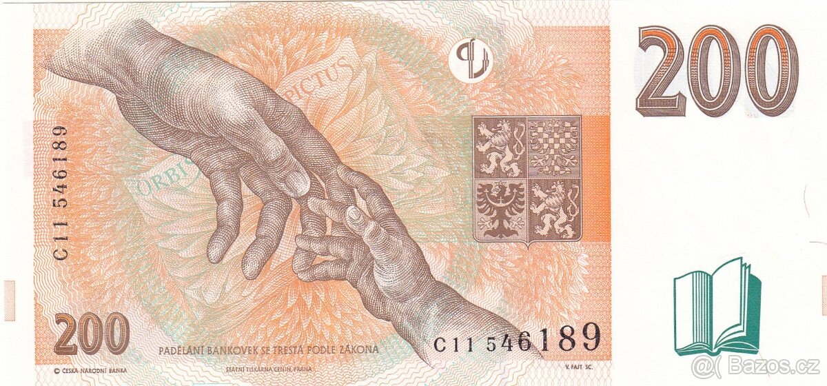 200 Kč 1998 serie C11 Stav UNC - 2