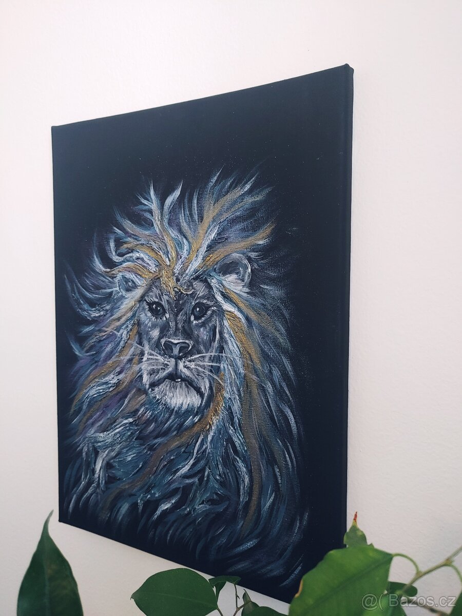 Obraz 30x40 lev ve vetru - 2