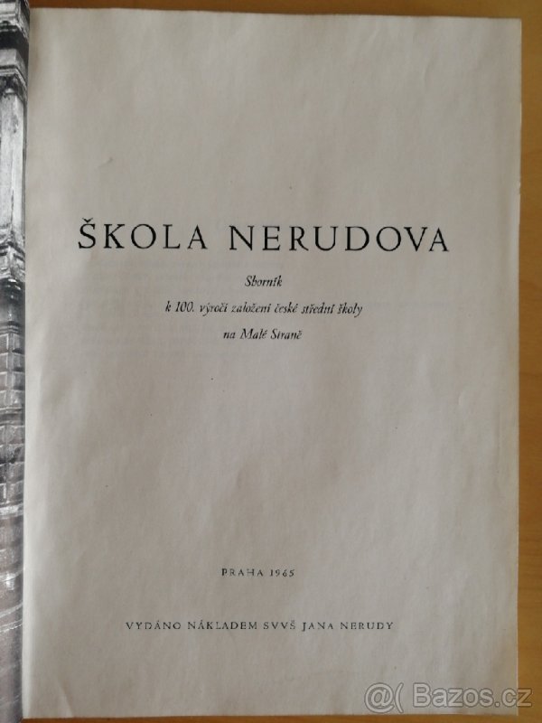 Sborník Škola Nerudova 1865-1965 - 2