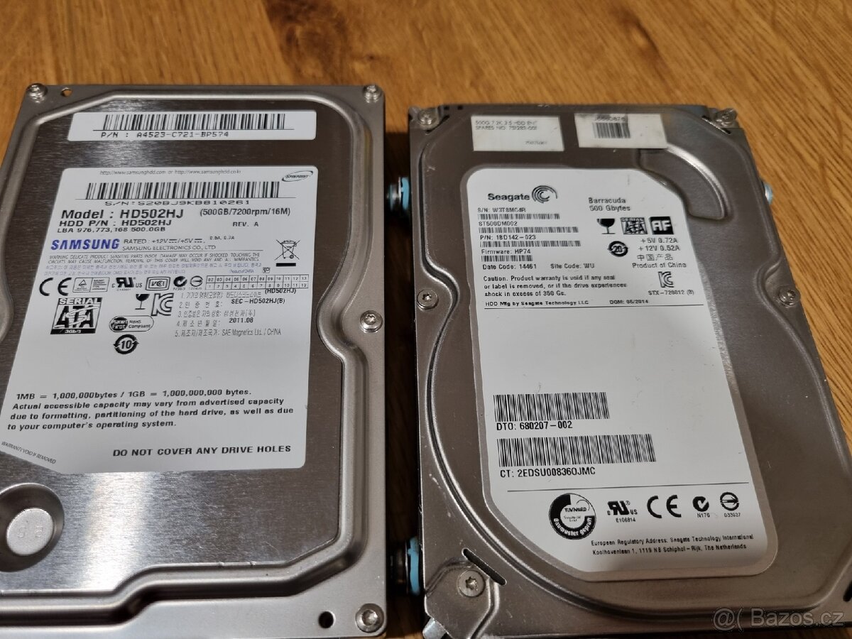 Prodam HDD 1T seagate 3x + 2x 500GB - 2