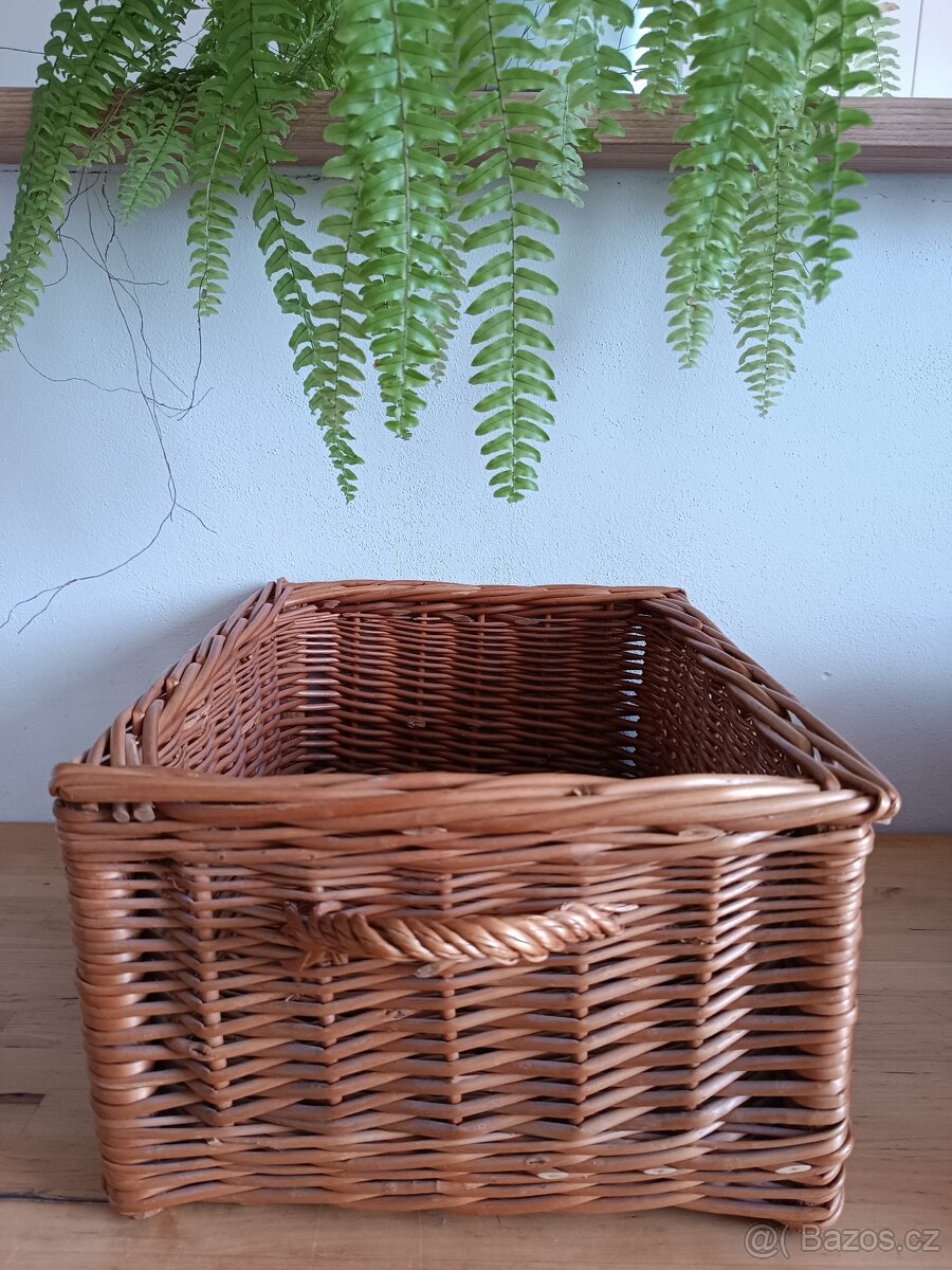 🌿 2 HRANATÉ proutěné košíky s uchem 🌿 - 2