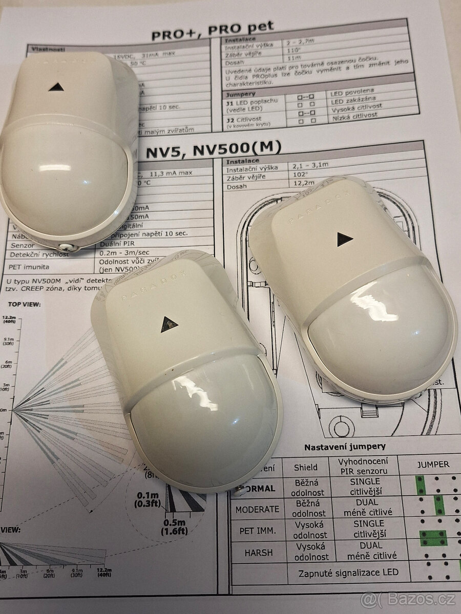 Komponenty EZS Jablotron a Paradox - 2