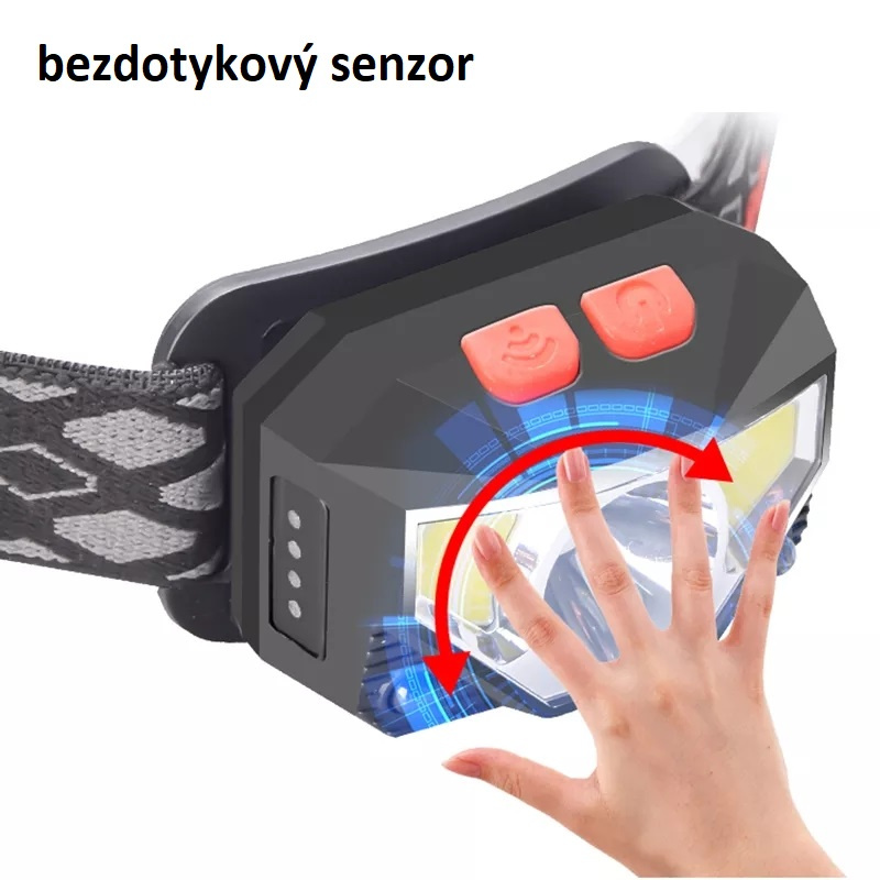 šikovná led čelovka, Bezdotykový sensor - 2