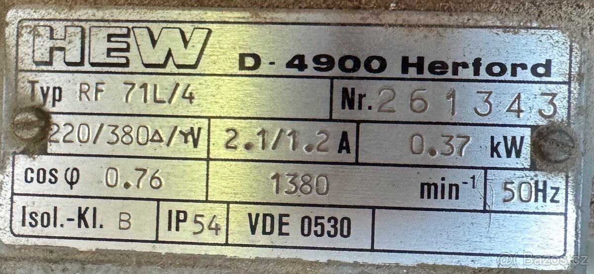 Elektromotor průmyslový třífázový převodový - 2