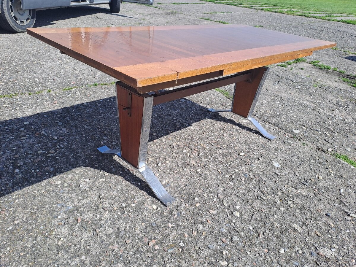 chromovaný stavitelný konferenční stolek - 2