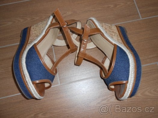 Letní korkové sandály na platformě, vel. 38 - 2