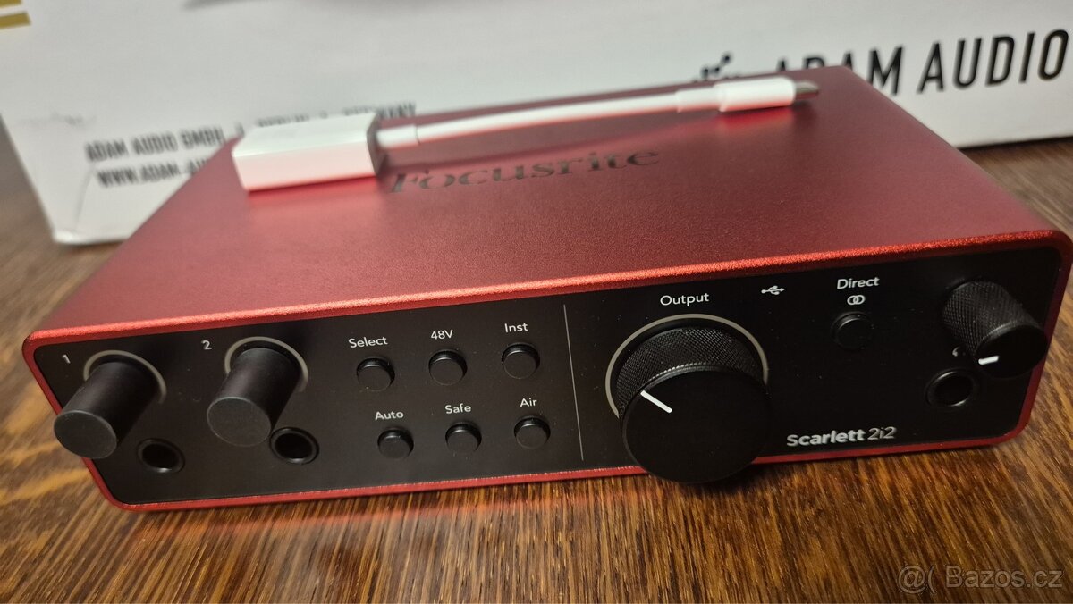 Studiové monitory ADAM Audio T7V (2 ks)+zvuk.karta Focusrite - 2