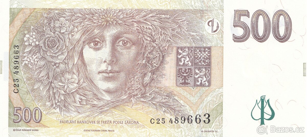 500 Kč 1997 serie C, Stav UNC - 2