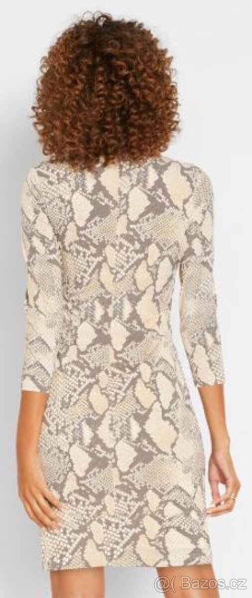 Béžové elegantní šaty v.52/54 - 2