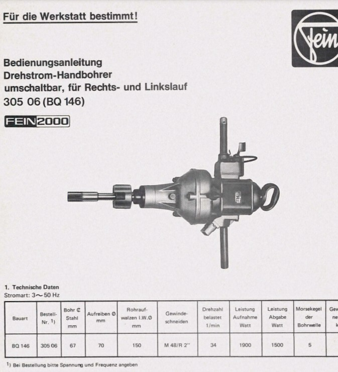 Vrtačka FEIN BQ146 (Sháním) - 2