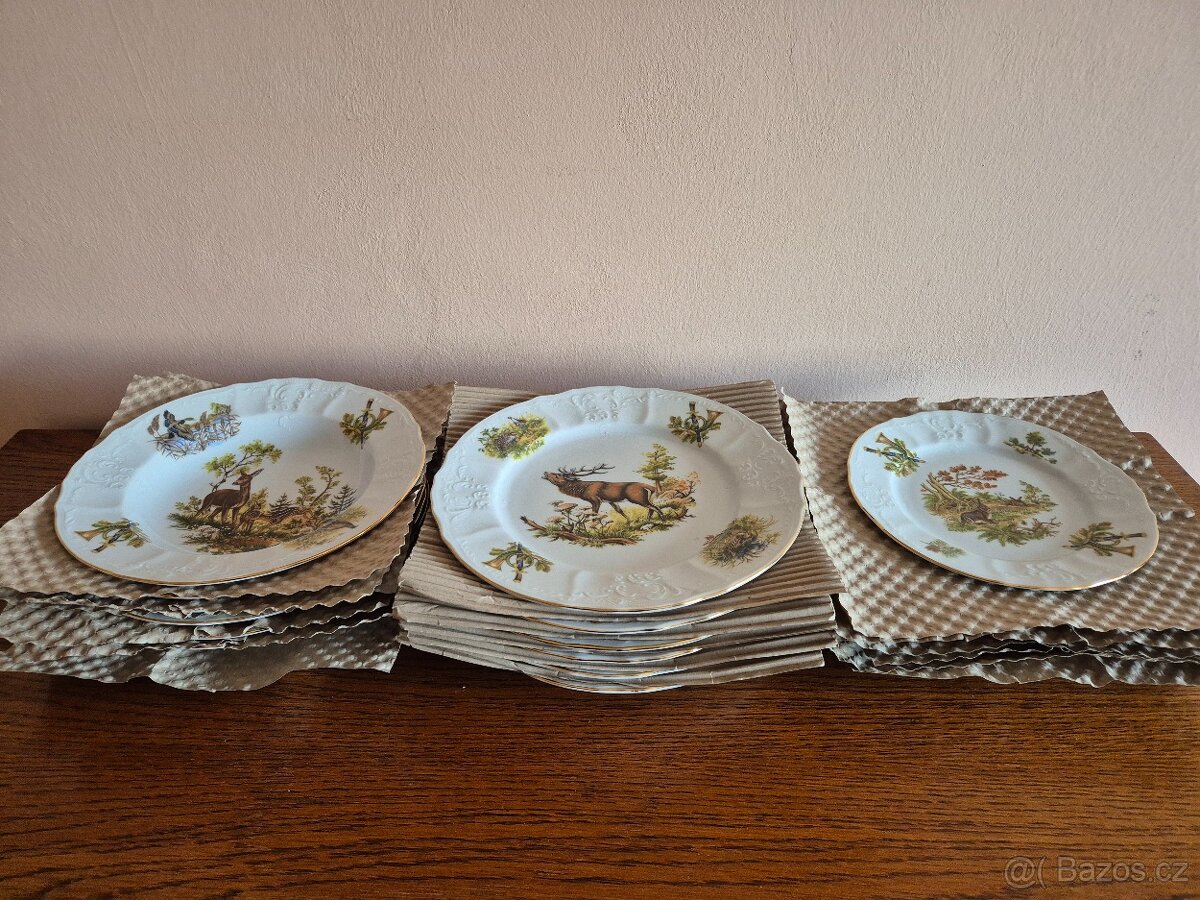 Talířová sada motiv myslivec Bernadotte - 2