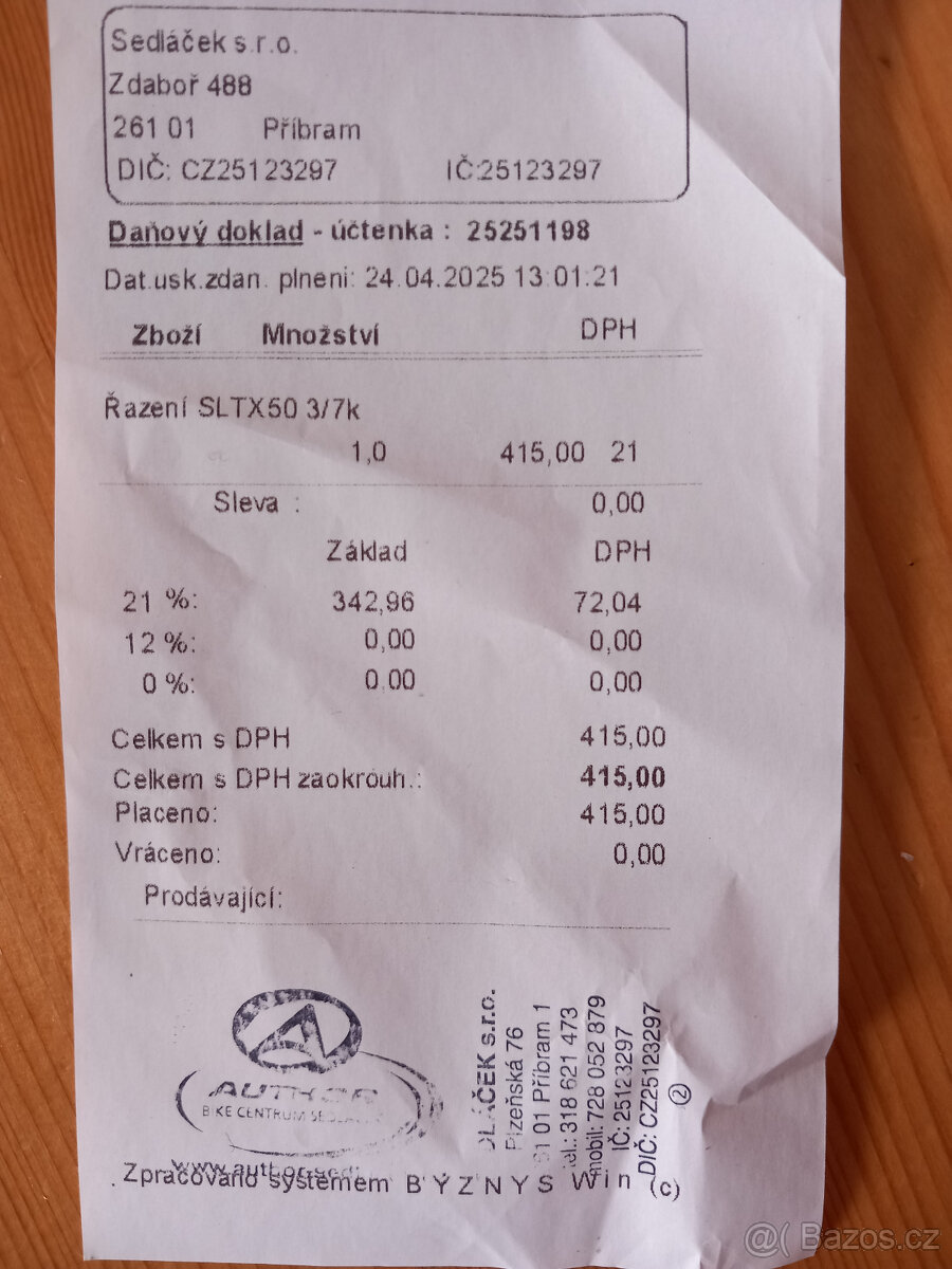 Řadící páčka Shimano SL-TX50 LEFT 3 - 2