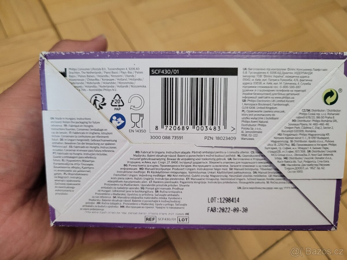 Philips AVENT breast pump Manual. - 2